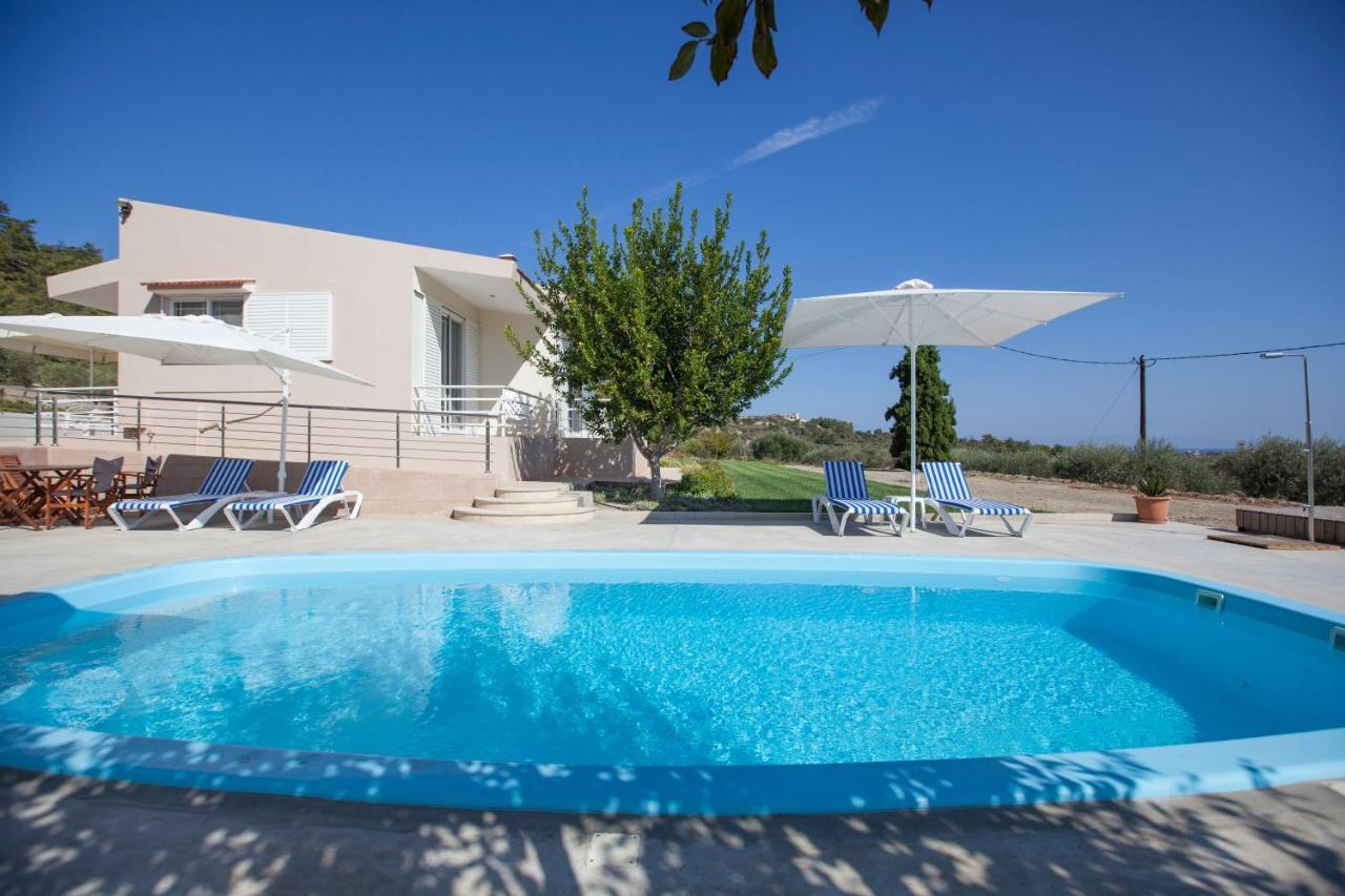 The Olive Grove Villa Private Pool With Star Links Wifi Theologos  Luaran gambar